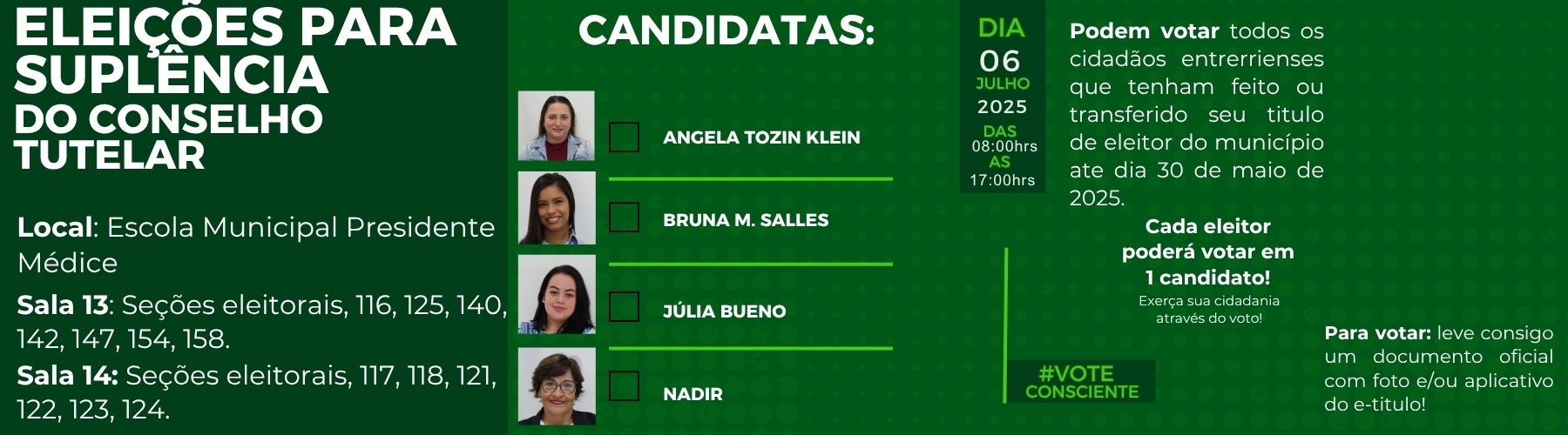 ELEIÇÕES SUPLENCIA CONSELHO